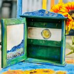 Szafka na klucze z motywem sztuki van Gogha, do przedpokoju, prezent - 