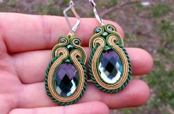 Kolczyki Zieleń i Złoto