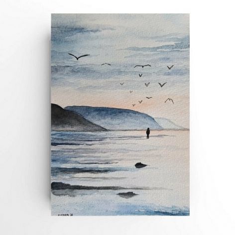 Morze 2-akwarela formatu A5.