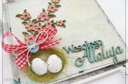 Kartka wielkanocna z jajeczkami 1
