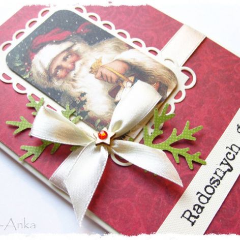 Kartka świąteczna z mikołajem