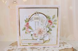 Kartka pamiątka I Komunii "RoseWine1" GOTOWA