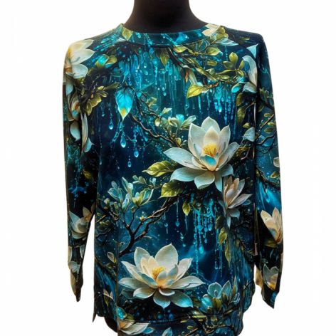 Bluzka damska wodna lilia S/M wyprzedaż
