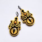 Yellow Dragon kolczyki sutaszowe - 