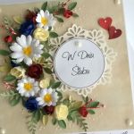 Kolorowa Girlanda dla NOWOŻEŃCÓW - kartka w pudełku ślubna