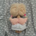 ANIOŁEK lalka - dekoracja tekstylna, OOAK/35 - tak wyglądam z tyłu