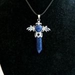 Lapis lazuli i tybetańskie srebro, oryginalny wisiorek Uniseks - 