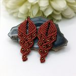 „LEA” kolczyki makramowe - „LEA” kolczyki makramowe