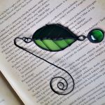 Zakładka do książki w zieleni Tiffany - zakładka z drutu miedzianego ocynowanego