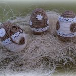 Pisanka sznurkowa - kwiatki - 