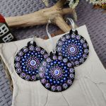 Komplet ręcznie malowanych bombek świątecznych - Mandala - 3