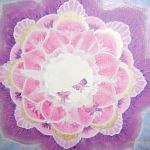 Mandala fioletowo - różowa obraz na płótnie - 