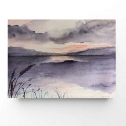 Pejzaż-akwarela formatu- 18/24 cm. 