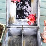Toaletka składana z lustrem, shabby chic - 