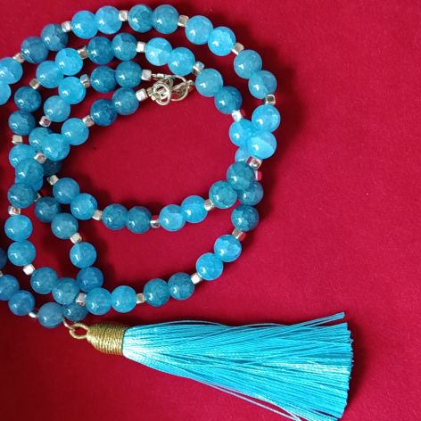 Komplet biżuterii - lodowy błękit