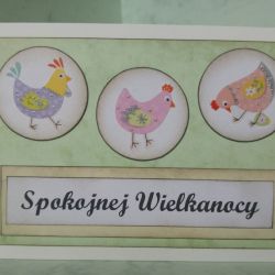 Kartka wielkanocna z kurkami (2)