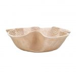 Ręcznie Robiona Miseczka Ceramiczna Beżowa Dekoracyjna 20 cm - 