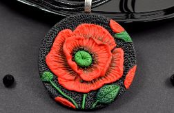 Naszyjnik "czerwony mak"