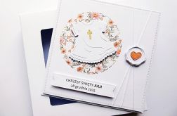 Kartka z szatką na Chrzest minimalistyczna
