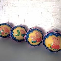 Zestaw bombek choinkowych dla dzieci ŚWINKA PEPPA