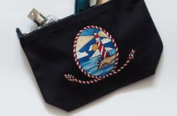 Ręcznie malowana płócienna kosmetyczna SAILOR