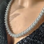 Naszyjnik Biały Crystal Sznur - 