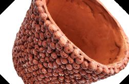 Doniczka Ceramiczna Ręcznie Robiona 18x19 cm Ozdobna Na Taras i Do Ogrodu