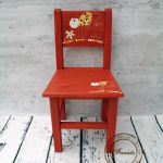 krzesełko z oparciem czerwone - 