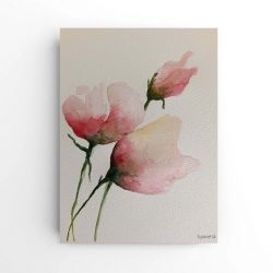 Kwiaty 3-akwarela formatu A5