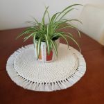 Podkładka na stół ,średnica 45cm, boho,okrągła podkładka. - 