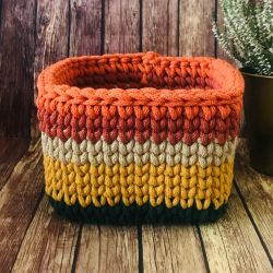 Kolorowy kosz do przechowywania,kwadratowy koszyk 15x12cm.