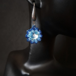 Niebieskie Kolczyki "Aqua Bohemica" - kolczyki z niebieskim kamieniem