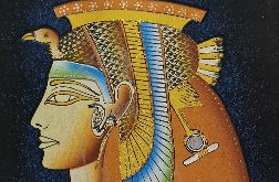 Obraz, 35x50cm, Kleopatra Królowa Egipska, Płótno Faraońskie, Egipt, 100% oryginalny 05