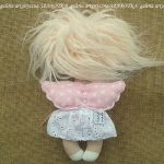 ANIOŁEK lalka - dekoracja tekstylna, OOAK /04 - tak wyglądam z tyłu