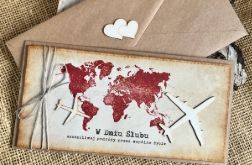 182,kartka na ślub w szczęśliwą podróż z samolotami