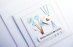 Minimalistyczna kartka na ślub ślubna w bieli