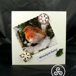 Kartka zimowy ptaszek - teofano atelier, pocztówka