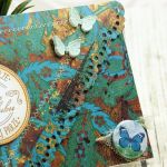 Kartka na ślub -turkusy i złoto - 