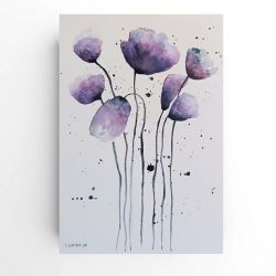 Kwiaty 2-akwarela formatu A5.