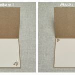 Kartka ślubna, drewno, kraft, pudełko WMP2 - Wzory wkładki