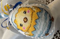 Pisanka Kurczaczek Niebieski