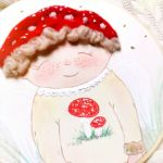 obrazek Aniołek muchomor pamiątka dla dziecka - pamiątka narodzin dziecka