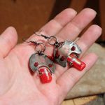 Płomień w szkle - kolczyki - 