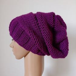 Fioletowa czapa czapka