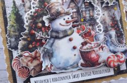 Kartka świąteczna z bałwankiem 2