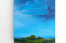 Błękitny poranek-obraz akrylowy formatu 80/60 cm