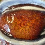 Oko smoka, ceramiczna dekoracja ścienna, rzeźba - zbliżenie