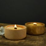 Sojowa świeca zero waste w drewnie klonowym - 