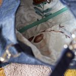 Patchworkowa jeansowa torebka damska - 