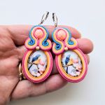 Blue Bird kolczyki sutaszowe - 